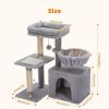 Indoor Funny Cozy Small Cat Tree Condo - Gray - Style A