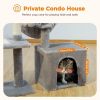 Indoor Funny Cozy Small Cat Tree Condo - Gray - Style A