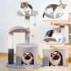 Indoor Funny Cozy Small Cat Tree Condo - Gray - Style B