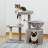 Indoor Funny Cozy Small Cat Tree Condo - Gray - Style A