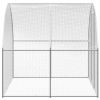 Outdoor Chicken Coop 9.8'x65.6'x6.6' Galvanized Steel - Silver