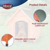 Cottage Weatherproof Small Wooden Outdoor Dog House with Elevated Floor, Brown - s