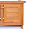 Outdoor Rabbit Hutch Small Animal House Pet Cage 1 Layer Wood - Brown
