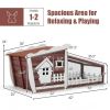 New A Cozy Safety House 62 Inch Wooden Rabbit Hutch With Pull Out Tray - Red