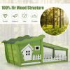 New A Cozy Safety House 62 Inch Wooden Rabbit Hutch With Pull Out Tray - Green