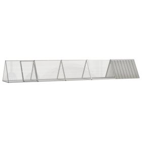 Rabbit Cage Gray 198.6"x31.7"x28" Galvanized Steel - Gray