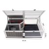 Tortoise Habitat Wooden Tortoise House Tray Indoor Turtle Enclosure for Small Animals Outdoor Wooden Reptile Cage - Grey