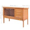 Outdoor Rabbit Hutch Small Animal House Pet Cage 1 Layer Wood - Brown