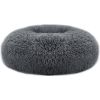 Pet Dog Bed Soft Warm Fleece Puppy Cat Bed Dog Cozy Nest Sofa Bed Cushion L Size - Dark Gray - L