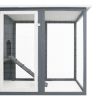 Outdoor Chicken Cage Hen House with 1 Egg Cage Gray Wood - Gray