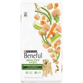 Purina Beneful Healthy Weight Dry Dog Food Farm Raised Chicken 40 lb Bag - Purina Beneful