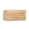 Middle Transparent Wooden Hamster Cage;  Small Animal Habitat Hutch for Large Siberian Hamster; Gerbils; Little Rabbits;  Natural - Natural