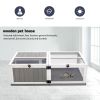 Tortoise Habitat Wooden Tortoise House Tray Indoor Turtle Enclosure for Small Animals Outdoor Wooden Reptile Cage - Grey