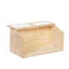 Middle Transparent Wooden Hamster Cage;  Small Animal Habitat Hutch for Large Siberian Hamster; Gerbils; Little Rabbits;  Natural - Natural