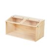 Middle Transparent Wooden Hamster Cage;  Small Animal Habitat Hutch for Large Siberian Hamster; Gerbils; Little Rabbits;  Natural - Natural