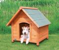 Cottage Weatherproof Small Wooden Outdoor Dog House with Elevated Floor, Brown - s