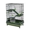 4-Tier 32Small Animal Metal Cage Height Adjustable with Lockable Casters Grilles - Default
