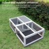 Tortoise Habitat Wooden Tortoise House Tray Indoor Turtle Enclosure for Small Animals Outdoor Wooden Reptile Cage - Grey