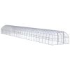 Outdoor Chicken Coop 9.8'x78.7'x6.6' Galvanized Steel - Silver