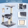 Multi-Level Cat Tower Cat Tree w/Cat Hammock - Gray - Pets