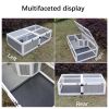 Tortoise Habitat Wooden Tortoise House Tray Indoor Turtle Enclosure for Small Animals Outdoor Wooden Reptile Cage - Grey
