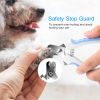 Dog Nail Clippers Pet Cat Nail Toe Trimmer Stainless Steel Grooming Tool Free Nail File Small Medium Large Dogs L Size - Blue & White