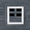 Outdoor Chicken Cage Hen House with 1 Egg Cage Gray Wood - Gray