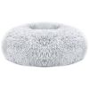 Pet Dog Bed Soft Warm Fleece Puppy Cat Bed Dog Cozy Nest Sofa Bed Cushion L Size - Gray - L