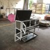 Double rabbit cage with climbing ladder and tray for small animals New hutch - Default