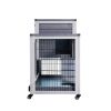 Removable Tray Ramp wooden outdoor rabbit hutch small animal coop with running - Default
