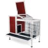 Guinea Pig Cage Rabbit Hutch Bunny with Pull Out Tray - Default