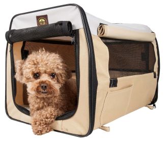 Folding Zippered Lightweight Easy Folding Pet Crate - Medium
