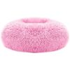 Pet Dog Bed Soft Warm Fleece Puppy Cat Bed Dog Cozy Nest Sofa Bed Cushion L Size - Pink - L
