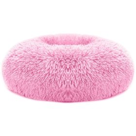 Pet Dog Bed Soft Warm Fleece Puppy Cat Bed Dog Cozy Nest Sofa Bed Cushion L Size - Pink - L