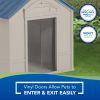 Deluxe Indoor & Outdoor Dog House for Medium/Large Breeds, Tan/Blue - Tan/Blue