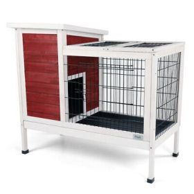 Guinea Pig Cage Rabbit Hutch Bunny with Pull Out Tray - Default