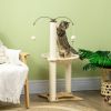 Kitten Activity Center With Condo Modern Cat Tree Tower Cat Activity Tower - Beige A - Pets