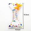 Dog plush toys; pets gnawing bones; sounding toys; teeth cleaning; fun birthday cakes; dog toys; dog gifts - Embroidered bone