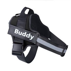 Dog Harness No Pull Reflective Breathable Adjustable Pet (Option: Black-S)