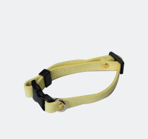 Pet Supplies Pet Cat Dog Accessories Bow Collar Diy Collar Korean Velvet Adjustable (Option: Light Yellow-S)