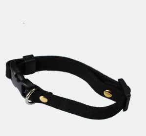 Pet Supplies Pet Cat Dog Accessories Bow Collar Diy Collar Korean Velvet Adjustable (Option: Black-M)